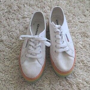 Superga Fantasia Rainbow Platform Sneakers Women Size 7.5
